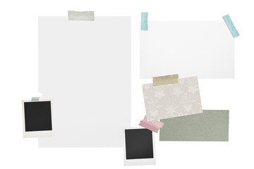 Png aesthetic mood board sticker, instant photo, transparent background