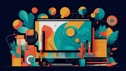 Obraz premium illustration of an background