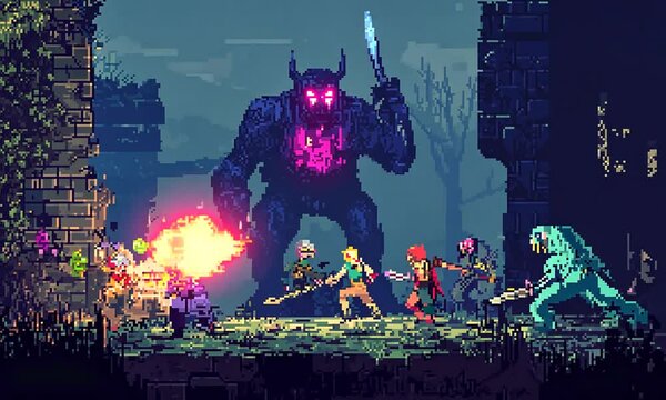 Pixelated Fantasy Battle