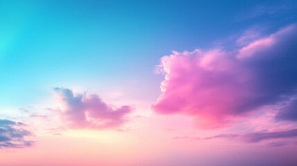 Obraz premium The sky withclouds dyed red and pink by a splendid sunset glow.gradient light transit from warm orange to cool blue,which is suitable for a wide range of design applications.