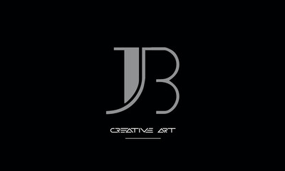 JB, BJ, J, B abstract letters logo monogram