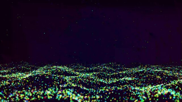 Magic particle wave background with trap code particlur.