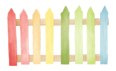 Colorful fence png digital art, transparent background