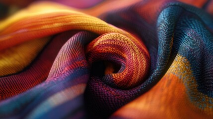 Multicolored Scarf Close Up