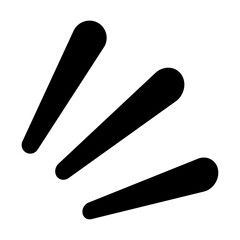 Black blink icon png bold shape, transparent background