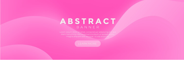 Pink vector illustration abstract gradient poster with wave shapes Modern template for background, Pink web banner