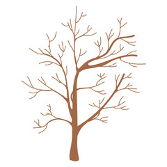 Dry tree sticker design element