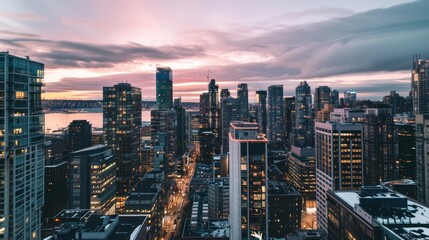 Fototapeta premium Cityscape at Dusk