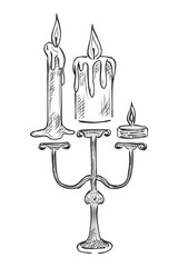 Png Halloween candle illustration element, transparent background