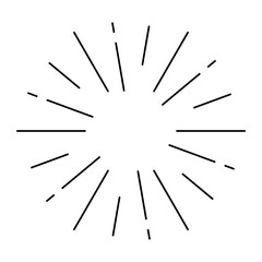 Obraz premium Png sunburst lines design element, transparent background