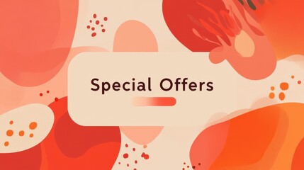 A vibrant minimalist vector graphic highlighting special offers with abstract shapes and colors, perfect for marketing and promotions