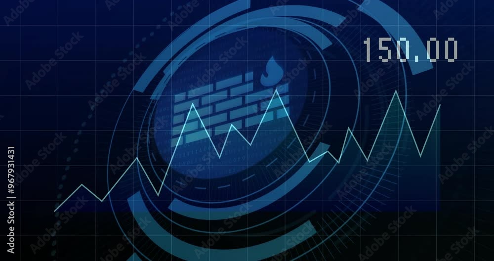 Poster animation of data processing over scope scanning and wall