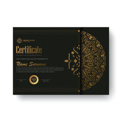 Luxury mandala certificate award diploma