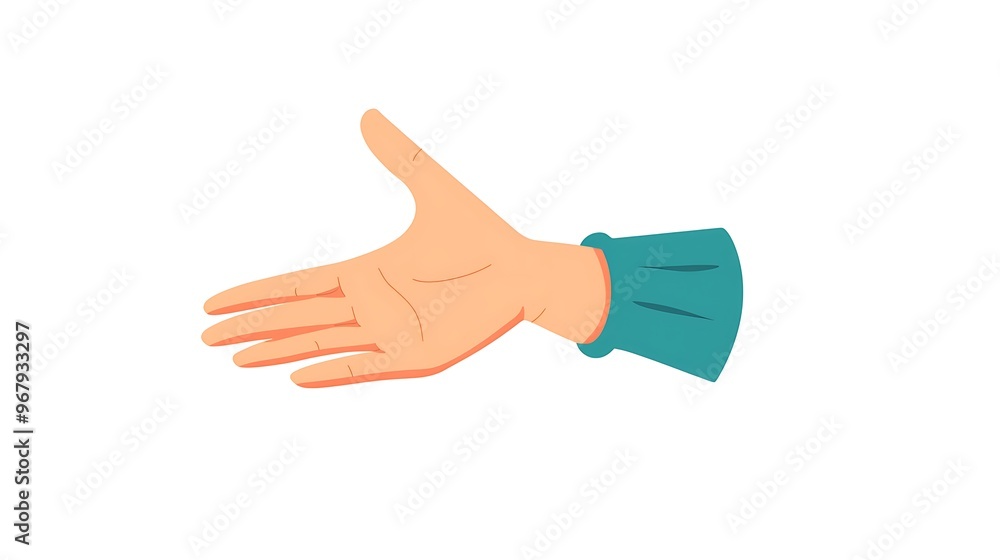 Poster simple vector icon of person with sprained wrist on white background - flat design web graphic