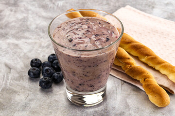 Blueberry milkshake sweet dessert drink