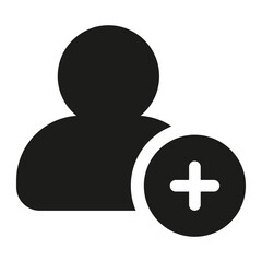 Add friend filled icon png black for social media app