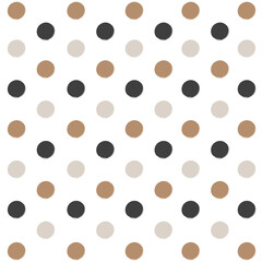 Png polka dot pattern in black and gold on transparent background