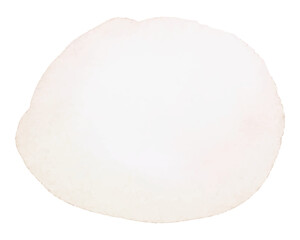 Png beige circle sticker in watercolor on transparent background