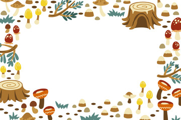 Botanical png frame, nature illustration, transparent background