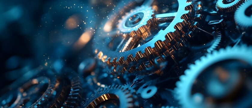 Continuous improvement in productivity driven by the optimization imperative focusing on iterative processes and innovation with futuristic metallic machinery and technology concept