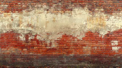 Aged Brick Wall Texture with Grungy Vintage Appearance for Background Usage