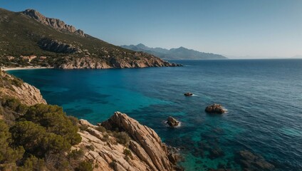 Seaside view in Corsica