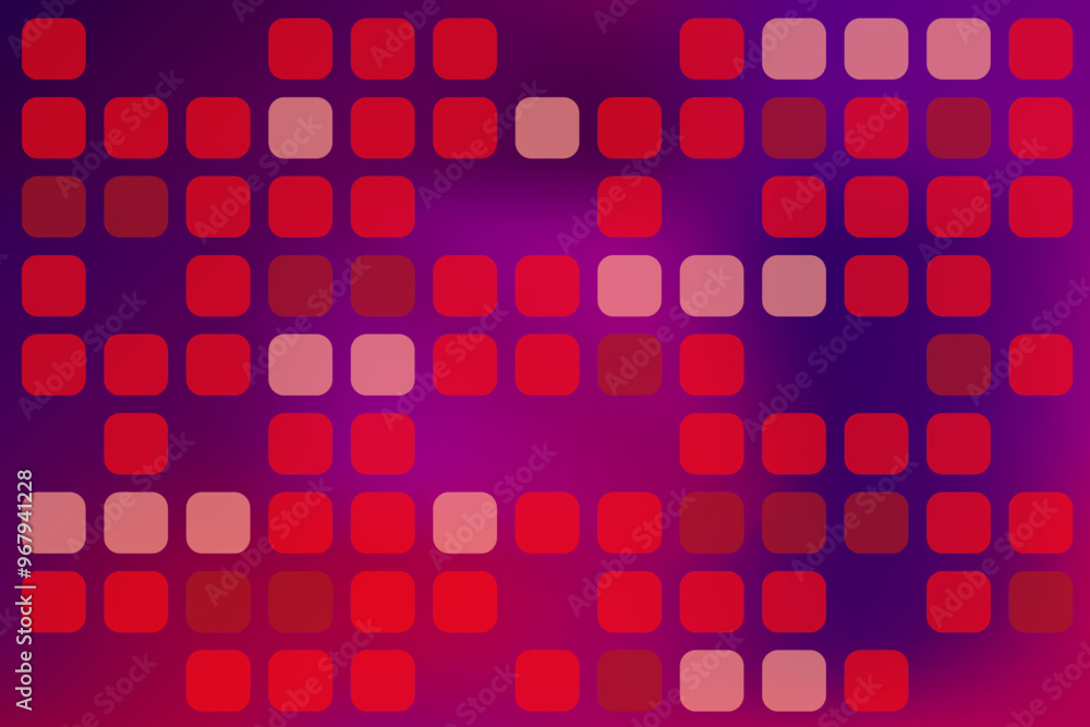 Fototapete Blue red color gradient background with rounded squares, texture blur abstract background, abstract gradation blur texture. Blurred colored soft gradient background for presentation, banner, backdrop
