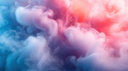 Photo of swirling pastel smoke, watercolor