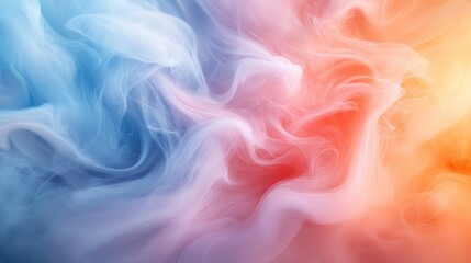 Obraz premium Photo of swirling pastel smoke, watercolor