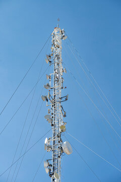 telefonia, telecomunicaciones, cielo, arnes, elevado, 5g, wifi, redes, cables