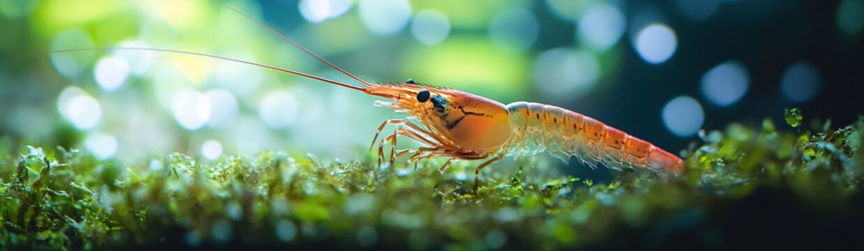 a banner size photo of a shrimp