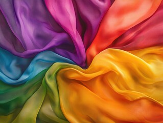 Rainbow Fabric Close Up