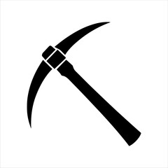 Pick axe icon silhouette vector illustration design on white background.