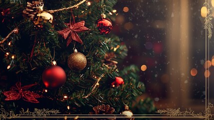 Elegant Christmas Tree-Themed Presentation Slide for Holiday Projects and Festive Celebrations