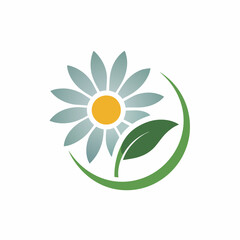 Minimalism and elegance: how to use chamomile in a logo for a photography studio.