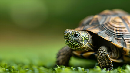 Fototapeta premium turtle on the grass