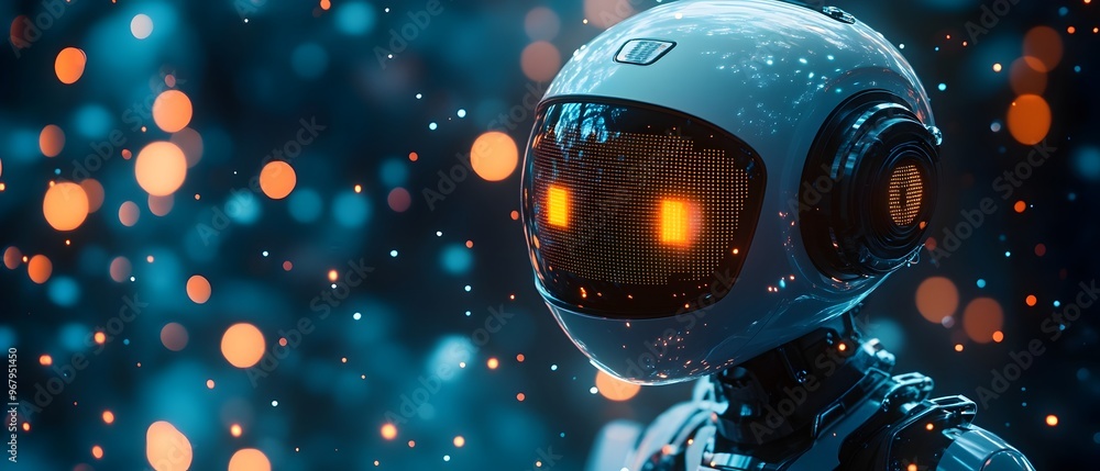 Poster Conceptual image depicting the inner workings and algorithms that power robotic sensors