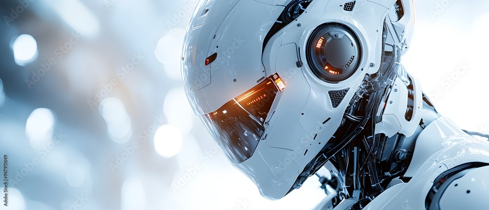 Poster robotic precision futuristic sensors showcasing accuracy and innovation in real time data processing