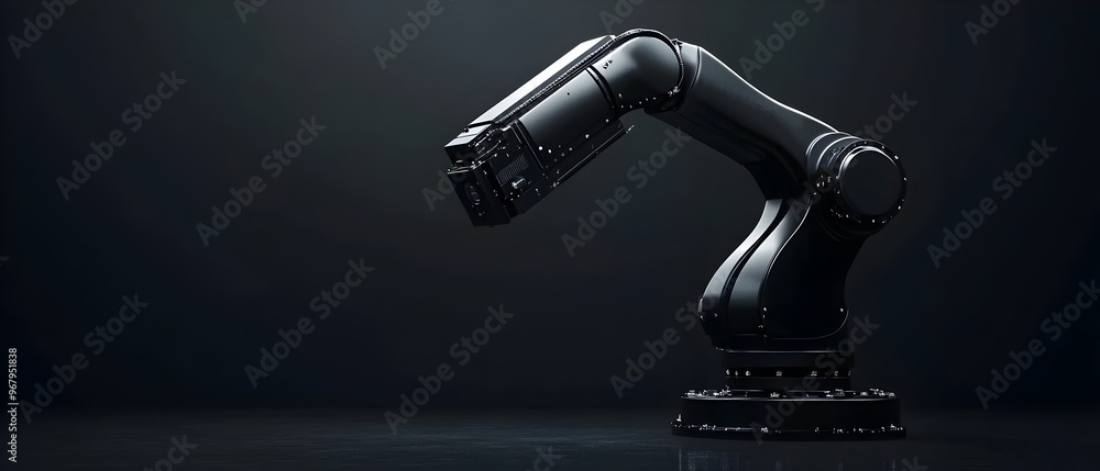 Poster robotic arm technology showcasing the versatility and precision of robotic arms in diverse industria