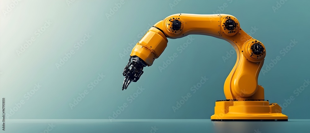 Poster photography showcasing the versatility and precision of robotic arm technology across diverse indust