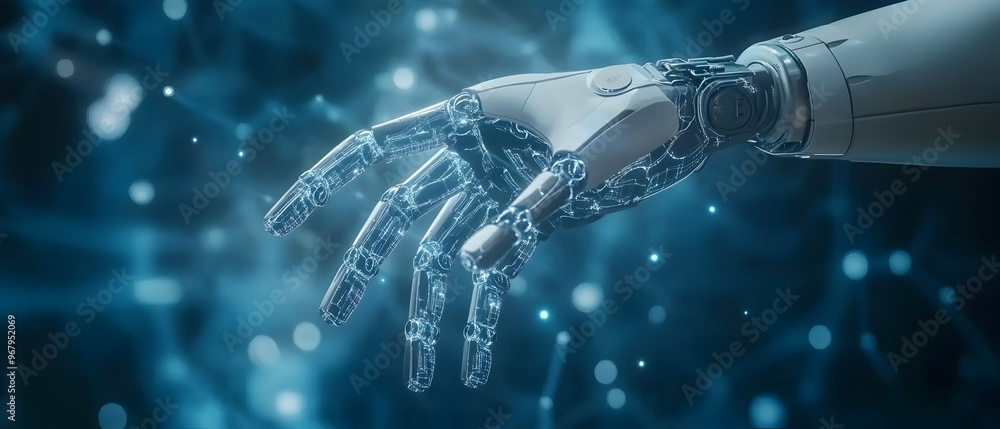Poster photography concept showcasing the precision and responsiveness of advanced control systems in robot