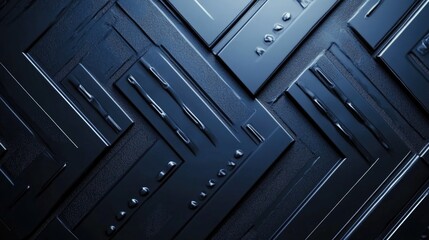 Metal surface with rivets