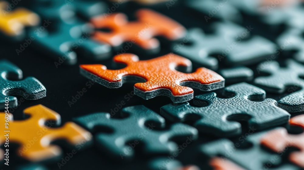 Poster a jigsaw puzzle with pieces constantly shifting and realigning, how teams in agile adjust and adapt 