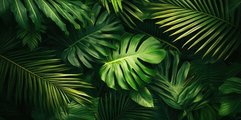 Green leaf bunch close-up