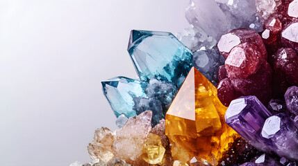 "Elegant Gemstones Display Background for Mineral Exchange"