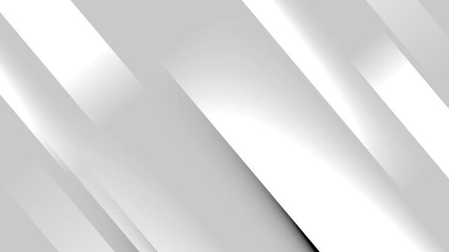 Animation abstract white geometric concept on gray background
