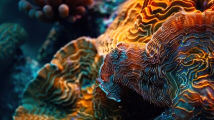Abstract Coral Reef Close-up