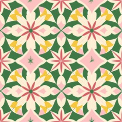 a tile design in black, white, and orange By Generated AI