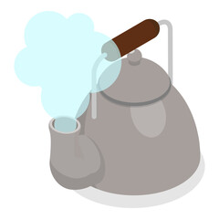 3D Isometric Flat Vector Set of Tableware, Cooking Kitchen Pots. Item 3