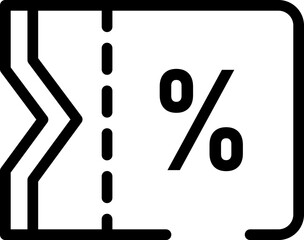 Rounded  Stroke Discount Coupon Icon